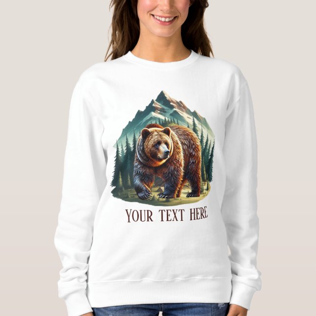 Sweatshirt Amateurs d'ours cool personnalisables (Devant)
