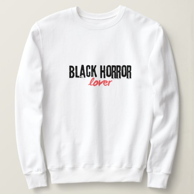 Sweatshirt Amateurs du livre d'or d'horreur noire (Design devant)