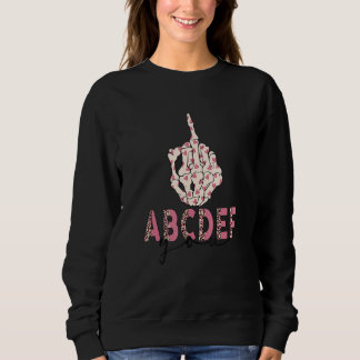 Sweatshirt Amazing valentine appare skeleton hands abcdef