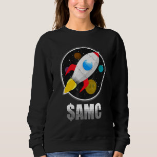 Sweatshirt Amc Go Jusqu'À La Lune Wsb Stocnk Market Investir 