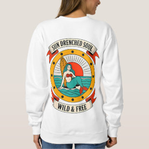 Sweatshirt Âme de Sirène Baignée de Soleil   Art Océanique Sa