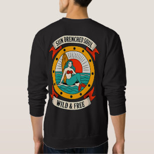 Sweatshirt Âme de Sirène Baignée de Soleil   Art Océanique Sa