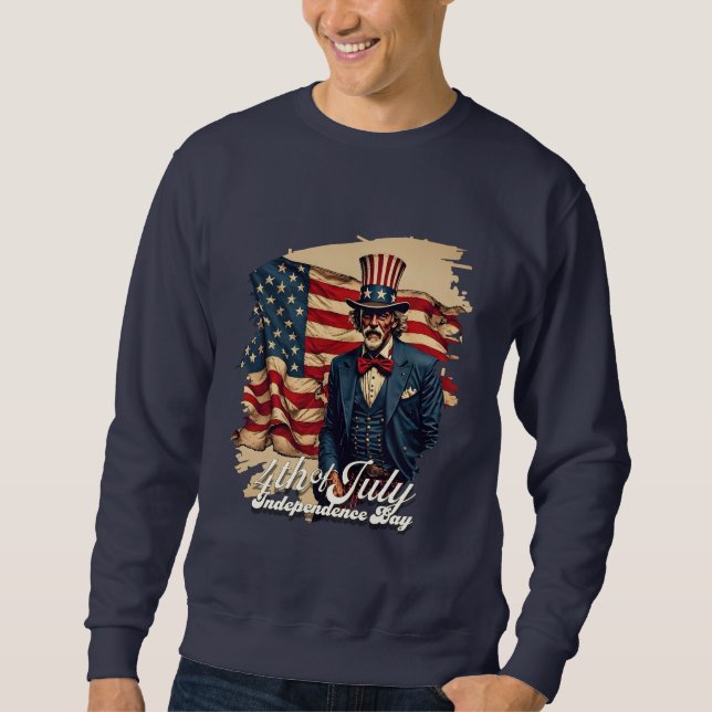 Sweatshirt Âme fière du 4 juillet (Devant)