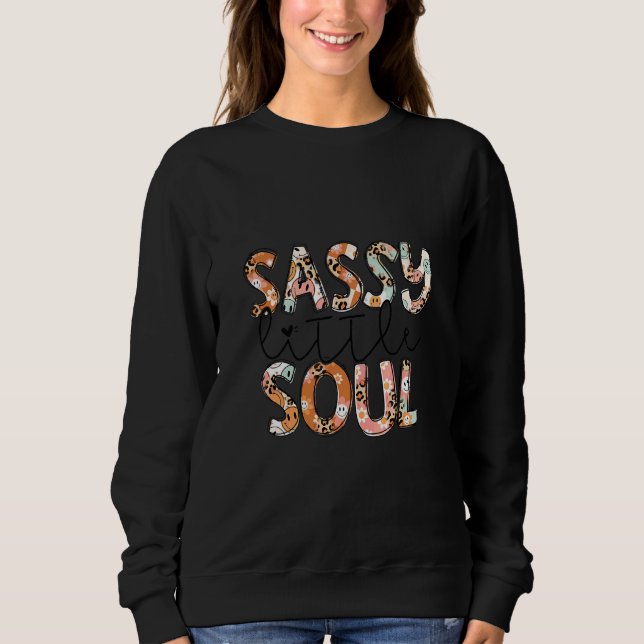 Sweatshirt Âme Petite et Sassy Léopard Floral (Devant)