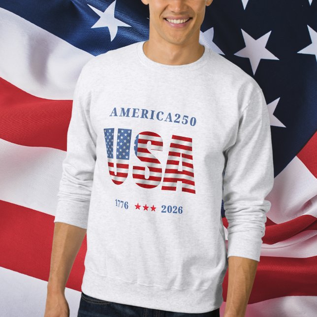 Sweatshirt AMERICA250 1776-2026 Célébration Hommes (AMERICA250 1776-2026 Celebration Men's Sweatshirt)