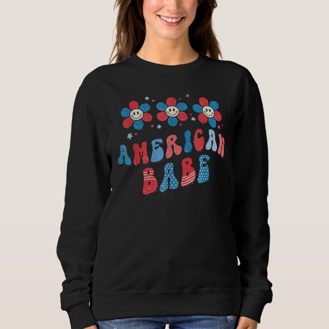 Sweatshirt America Babe 4th Of July Memorial Day Independence (Devant)
