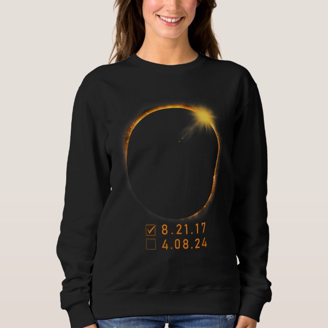 Sweatshirt America Eclipse Checklist 4 08 24 Total Solar Ecli (Devant)