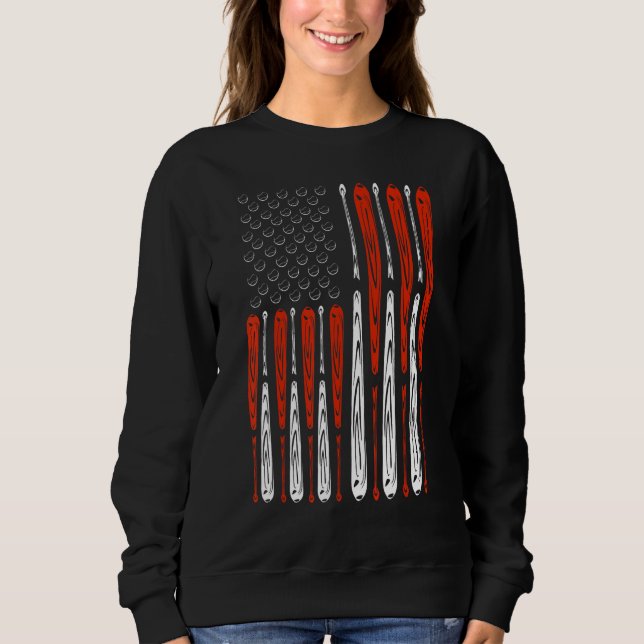 Sweatshirt America Pride Flag Patriotic Independence Day July (Devant)