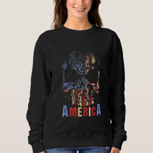 Sweatshirt America Skull Usa Drapeau Jour de l'Indépendance 4