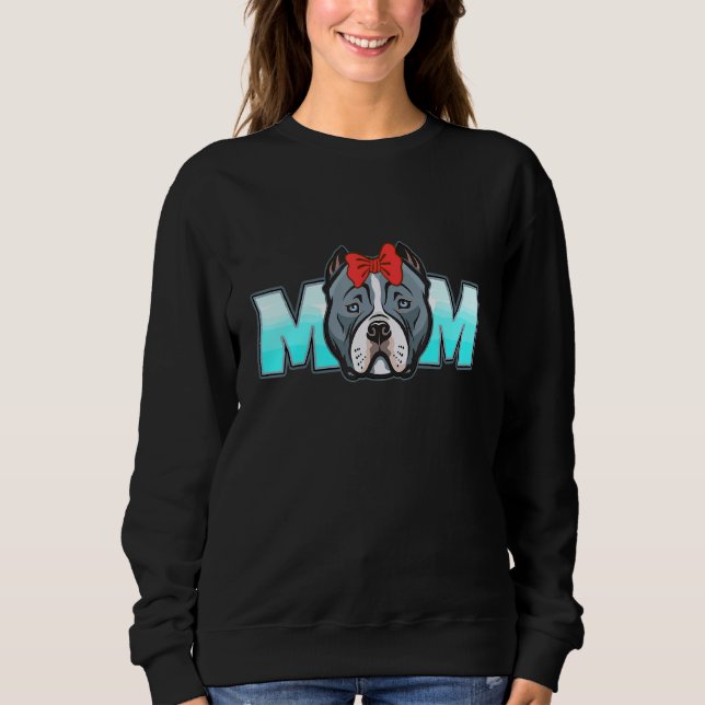 Sweatshirt Américain Bully Bully Maman Chien Propriétaire Pul (Devant)