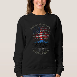 Sweatshirt Américain Croissance Racines Estoniennes Drapeau U