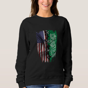 Sweatshirt Américain cultivé Racines saoudiennes arabes USA A