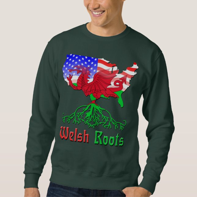 Sweatshirt américain des racines galloises (Devant)