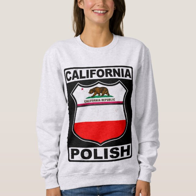 Sweatshirt américain polonais de Californie (Devant)