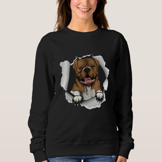 Sweatshirt American bulldog Dog    For Father s Day (Devant)