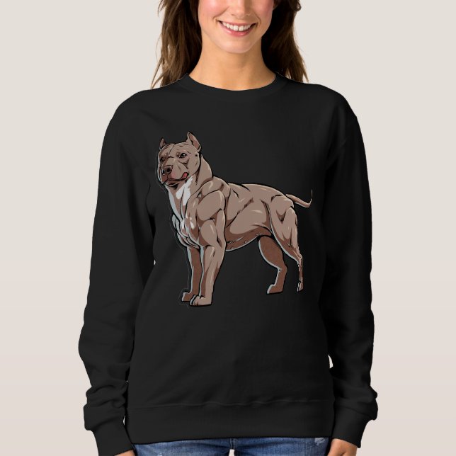 Sweatshirt American Bully Illustration American Pit Bull Terr (Devant)