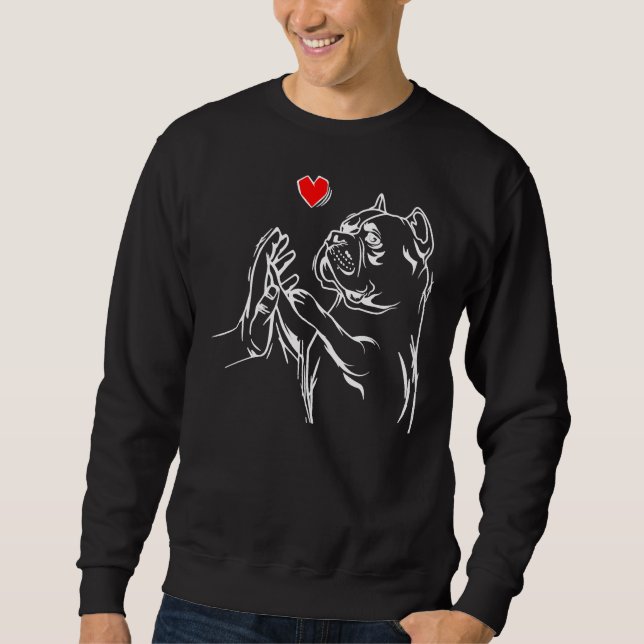 Sweatshirt American Bully Lote Pitbull Dog Maman Funny Gir (Devant)
