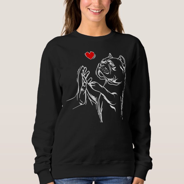 Sweatshirt American Bully Lote Pitbull Dog Maman Funny Gir (Devant)