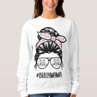 Sweatshirt American Bully Maman, lunettes de cheveux à brique