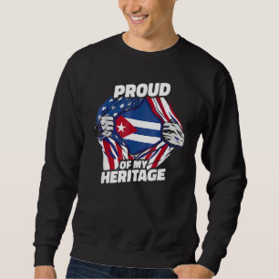 Sweatshirt American Cuban Roots Drapeau Fière De Mon Héritage