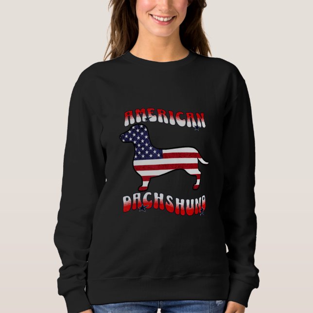 Sweatshirt American Dachshund Patriotic USA Wiener Dog (Devant)