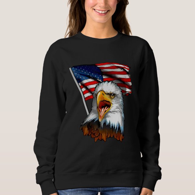 Sweatshirt American Eagle US Flag Patriotic American (Devant)