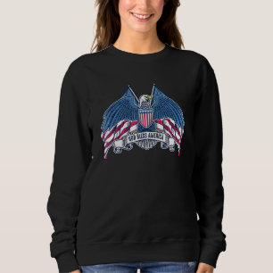 Sweatshirt American Eagle Usa Juillet 4 Patriotique Rouge Bla
