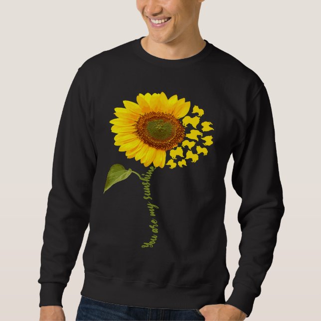 Sweatshirt American Eskimo Sunflower Eskie (Devant)