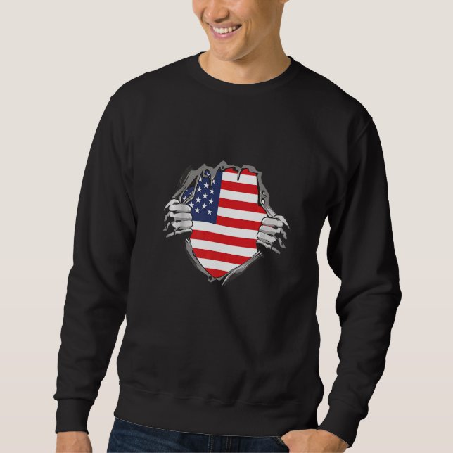Sweatshirt American flag   (Devant)