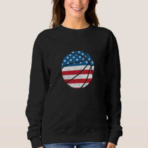Sweatshirt American Flag Basketball Usa Team Sport Patriotiqu