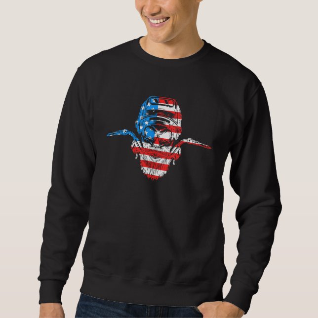 Sweatshirt American Flag Bearded Welder for Patriotic USA Wel (Devant)