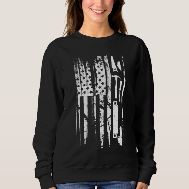 Sweatshirt American Flag Bois de charpentier (Devant)