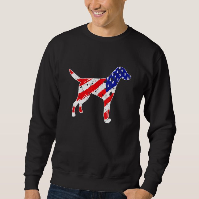 Sweatshirt American Flag Dalmatian Patriotic Dog Dad Dog Mom (Devant)