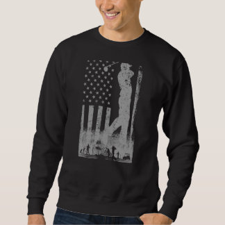 Sweatshirt American Flag Golf Club USA 4 juillet Pour Hommes