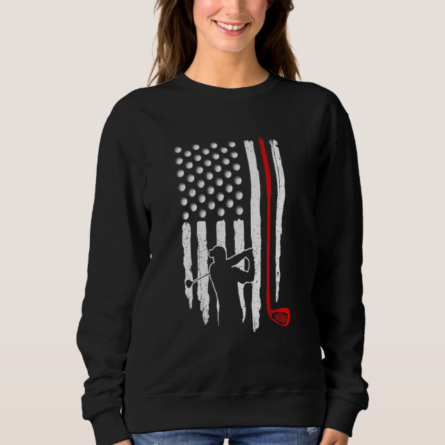 Sweatshirt American Flag Golf Pour 4 Juillet Usa Flag Patriot (Devant)