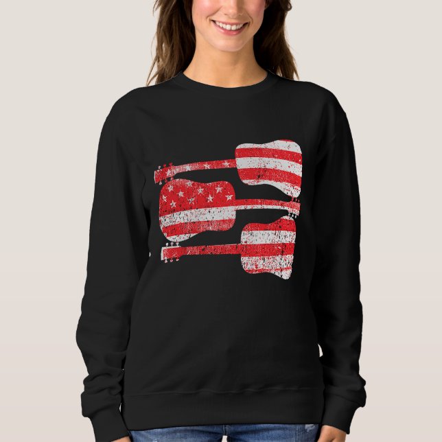 Sweatshirt American Flag Guitars (Devant)