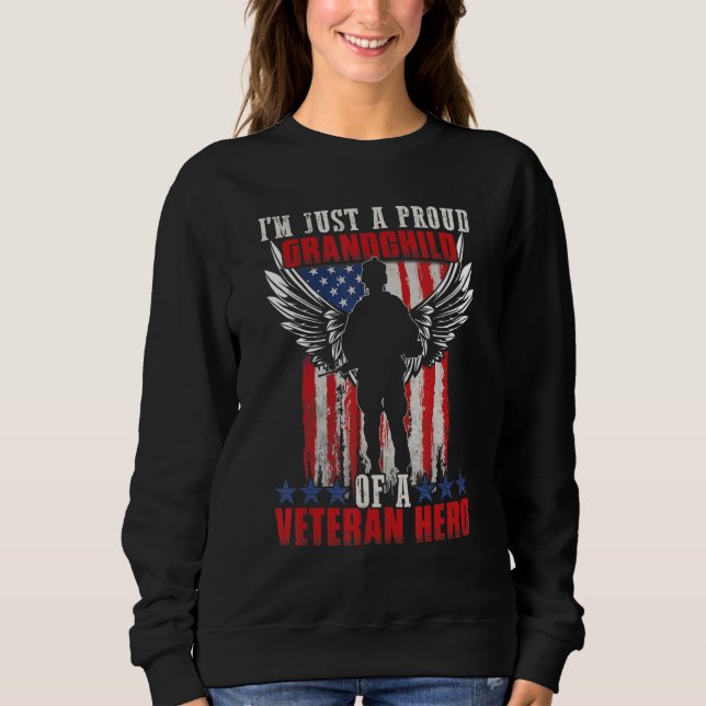 Sweatshirt American Flag Patriotic Day Veterans Day for Kids (Devant)