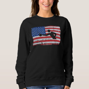 Sweatshirt American Flag Patriotique American Ping Pong Table