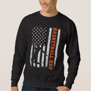 Sweatshirt American Flag Sports Vintage Meilleur papa Jamais