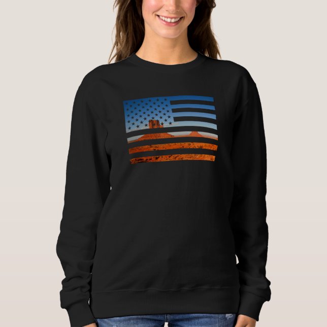 Sweatshirt American Flag West Mitten Butte Monument Valley Ar (Devant)