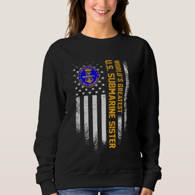 Sweatshirt American Flag World Le plus grand sous-marin de la (Devant)