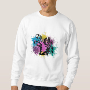 Sweatshirt American Football Grungy Couleurs Splashes