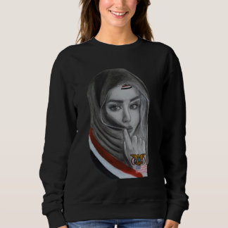 Sweatshirt American Girl with Yemeni Roots – Yemen Flag