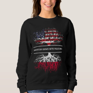 Sweatshirt American Grosse Avec Racines Polonaises Pologne Po
