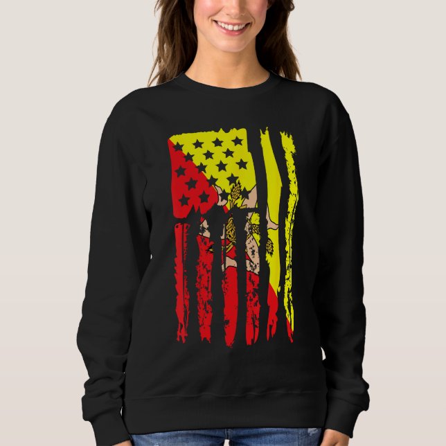 Sweatshirt American Grown with Sicilian Roots  Sicily Malta 1 (Devant)