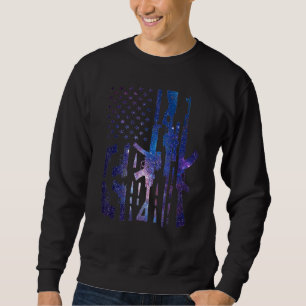 Sweatshirt American Gun Drapeau Main Gun Rifle Sniper Bullets
