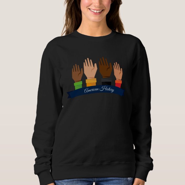 Sweatshirt American History African  Black Is Beautiful Diver (Devant)