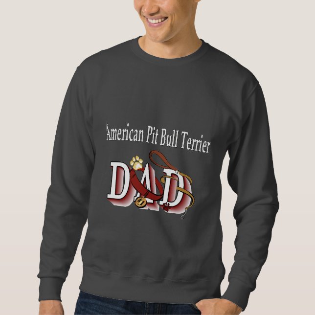 Sweatshirt American Pit Bull Terrier Papa (Devant)