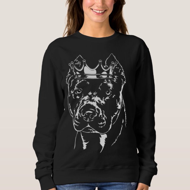Sweatshirt American Pitbull Terrier with crown dog mom  1 (Devant)