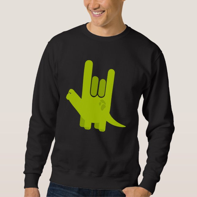 Sweatshirt American Sign Language I Love You Valentines  Kid (Devant)